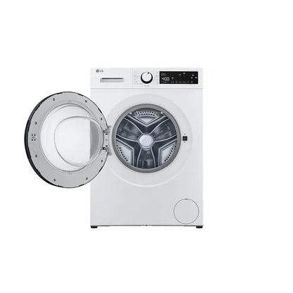 LG - Wasautomaat 9kg A 1400tpm Koolborstelloze motor Spa Steam Black door