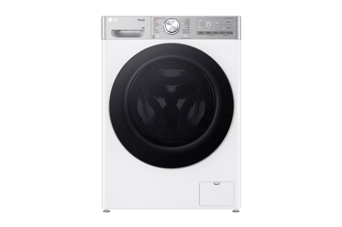 LG - Wasautomaat 9kg A-40% 1400trn TurboWash39 Steam+ Wifi Glass door