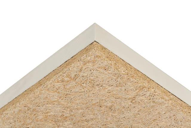 PIR + Houtwolcement naturel 1200x600x20+25mm Rd:0,91 (=0,72 m²): PIR + Houtwolcement naturel plaat met afmetingen 1200x600x20+25mm, Rd-waarde van 0,91, dekking van 0,72 m².