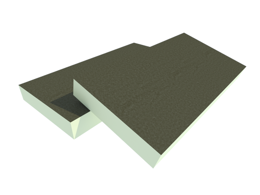 UTHERM Roof PIR Bitumen 1200x600x40mm Rd:1.45 12pl/pak (=8,64 m²): UTHERM Roof PIR Bitumen isolatieplaat met afmetingen 1200x600x40mm, Rd-waarde van 1,45, 12 platen per pak, geschikt voor een oppervlakte van 8,64 m².