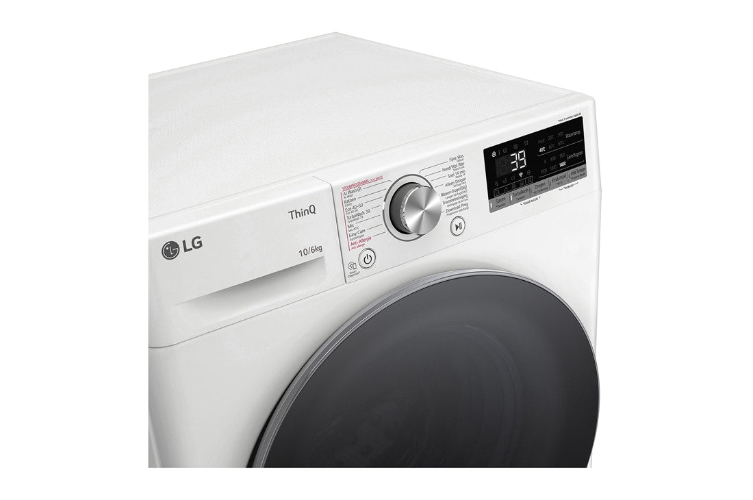 LG - Washer/Dryer combination 10/6kg 1400rpm Steam WiFi 