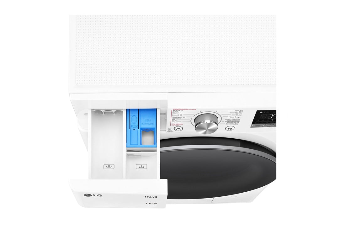 LG - Washer/Dryer combination 10/6kg 1400rpm Steam WiFi 