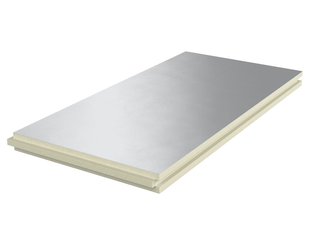 PIR Spouwplaat 1200x600x50mm Rd:2.25 10pl/pak (=7,20 m²): PIR isolatieplaat met afmetingen 1200x600x50mm, Rd-waarde van 2.25, 10 platen per pak, totale dekking van 7,20 m².