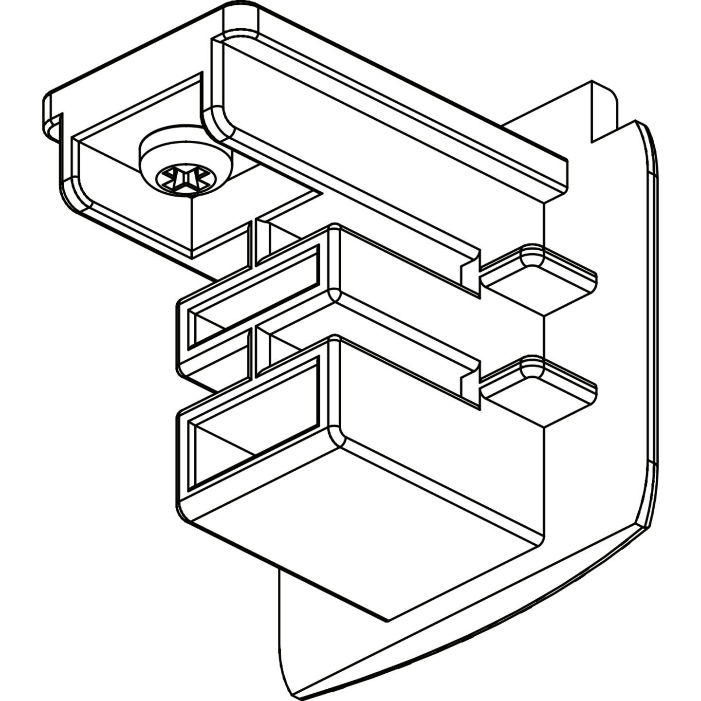 Global XTS41-3 End Cap 3F White