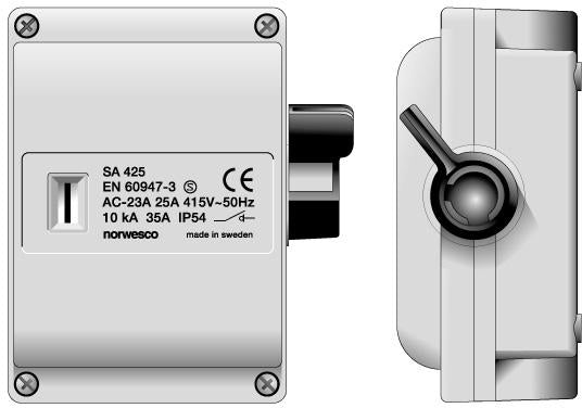 Werkschakelaar 4P 25A IP54