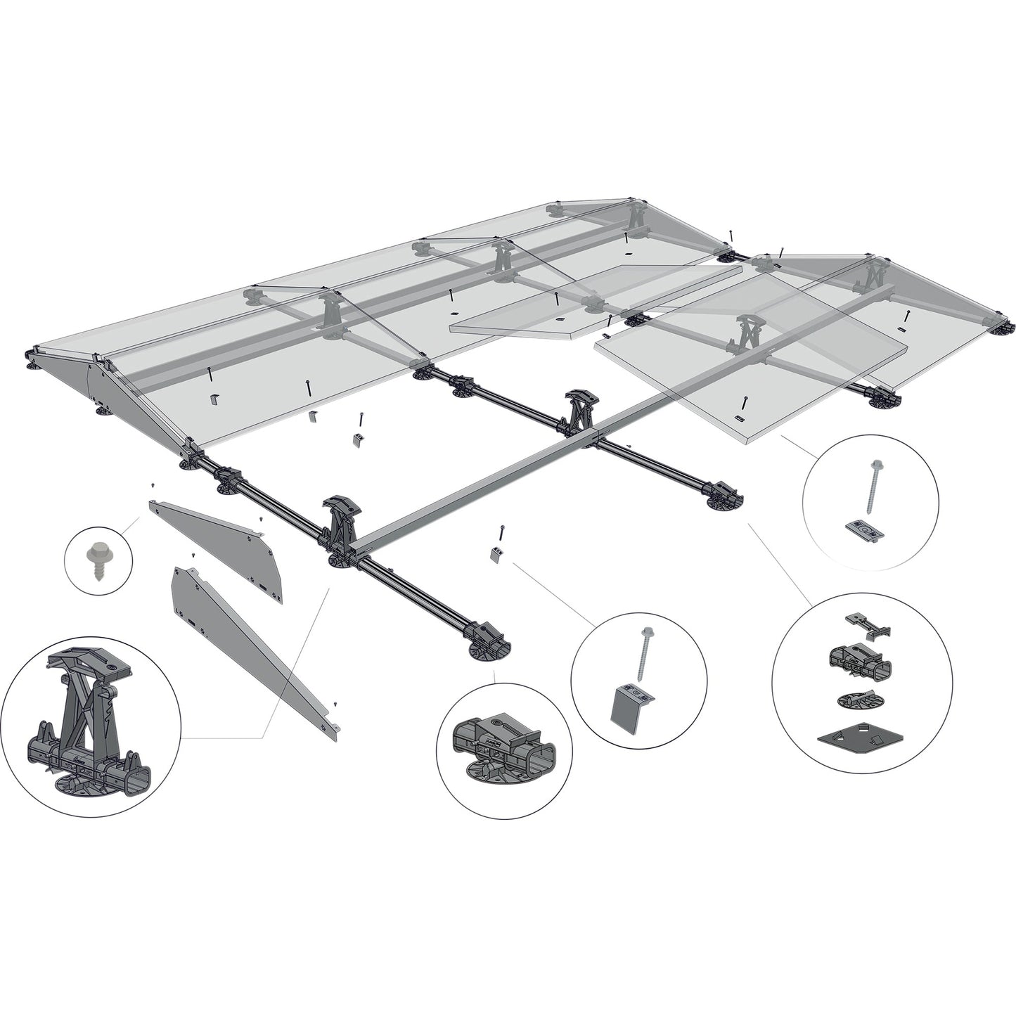 Esdec flatfix frictiemat tpo 210x199x10