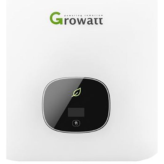 Growatt MIN 3600TL-XH (HYBRIDE)1F 2XMPPT: "Growatt MIN 3600TL-XH (HYBRIDE) eenfase-omvormer met 2xMPPT en een vermogen van 3,6 kW"